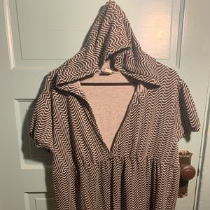 Black & Grey Top with Hood